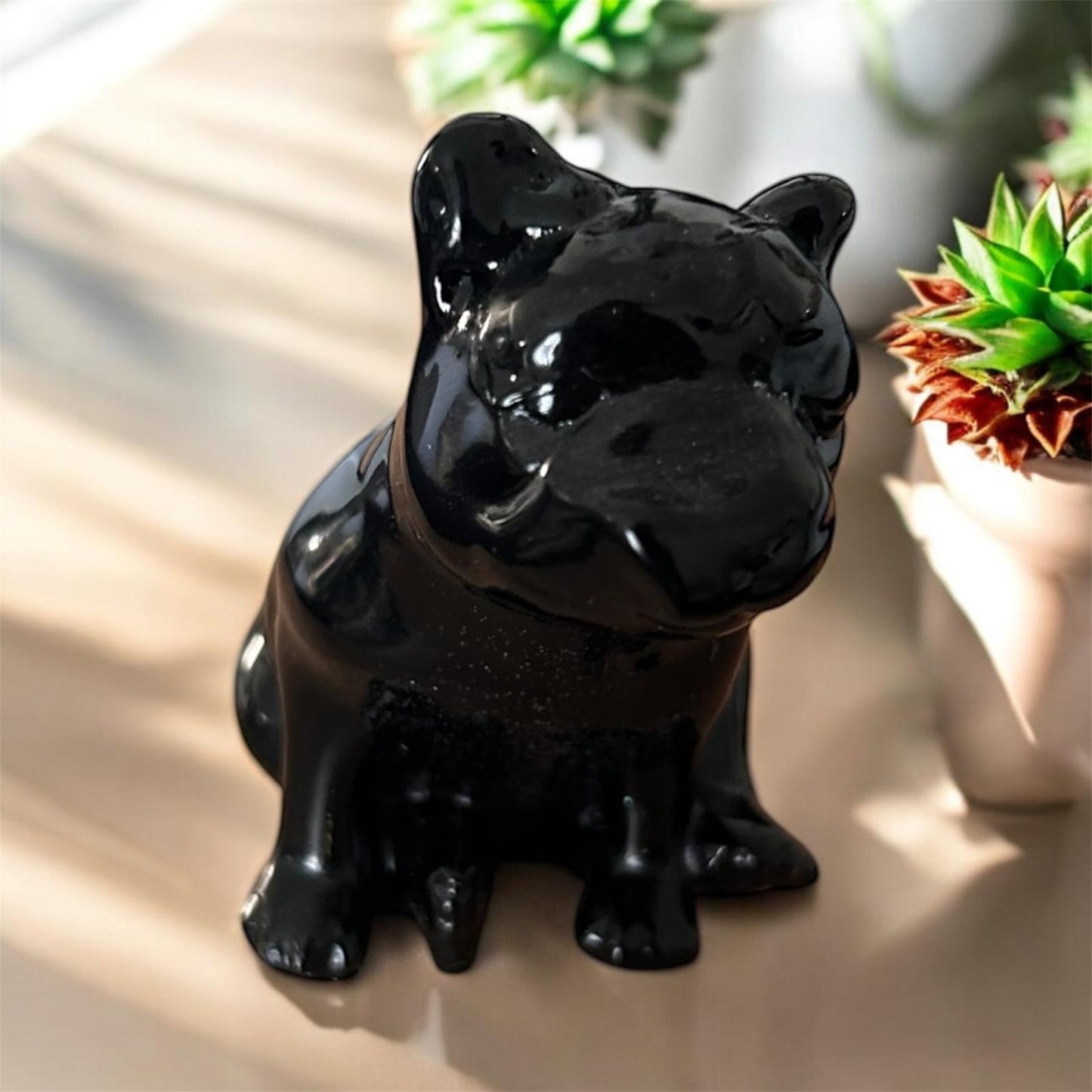 Figurine Chien en Résine Époxy – Compagnon Fidèle, Fait Main 🐶